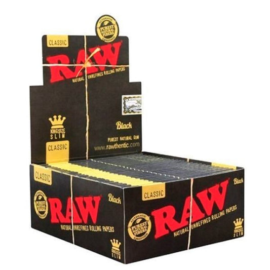 Mortalhas RAW King Size Slim Black (caixa)